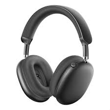 Black over-ear headphones on a white background